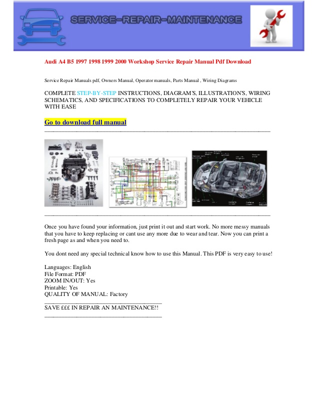 Audi a4 manual download free pdf